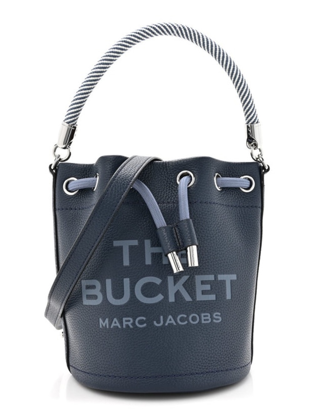 Marc Jacobs Grained Calfskin Mini The Bucket Bag Blue Sea